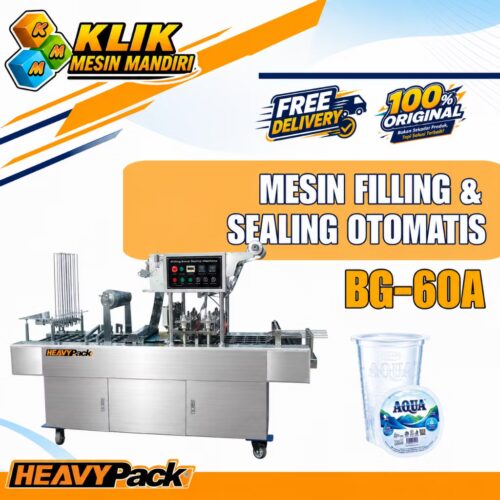 Mesin Filling Cup Sealer Otomatis 4 Line AMDK BG-60A Heavypack
