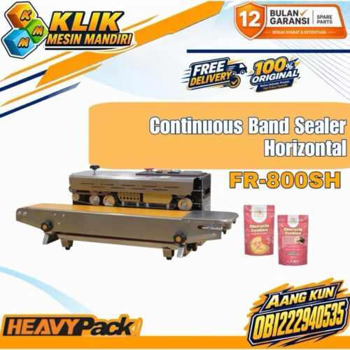 Mesin Continuous Band Sealer Stainless Horizontal FR-800SH
