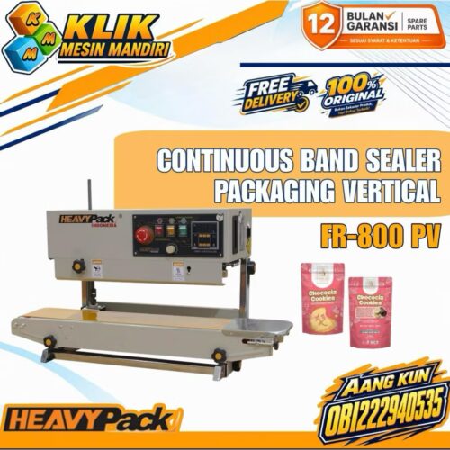Mesin Continuous Band Sealer Vertikal FR-800PV